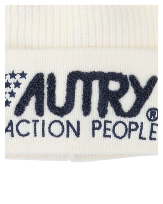 Autry White Logo Beanie