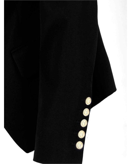 Balmain Black Jackets Virgin Wool