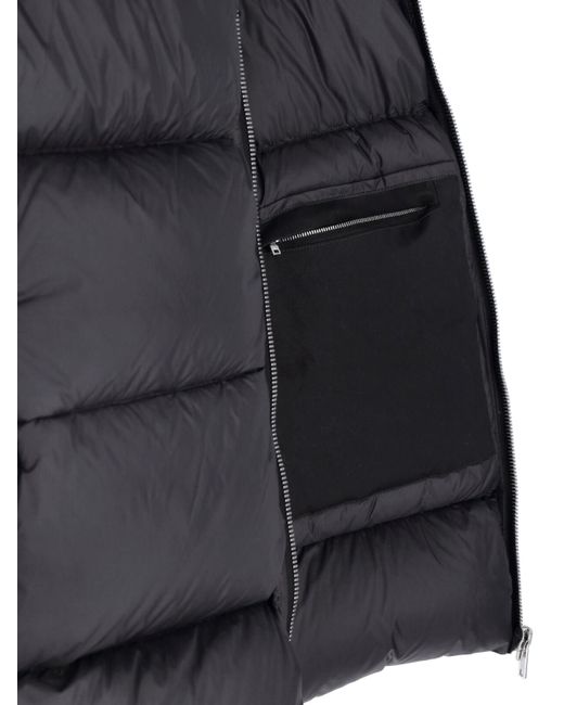 Rick Owens Gray Turtle Long Puffer Jacket for men