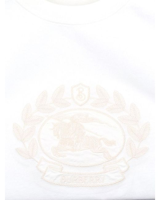 Burberry White T-Shirts And Polos Cotton for men