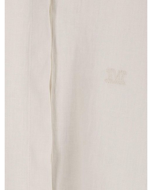 Max Mara White Linen Shirt "Falasco"