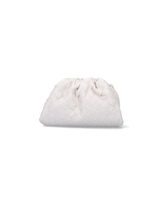 Pouch Mini Intrecciata di Bottega Veneta in White