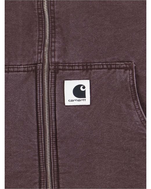 Carhartt Purple Mitch Double-Zip Lambskin Lining Jacket