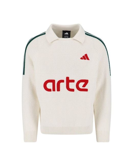 Adidas White X Art Logo Jersey for men
