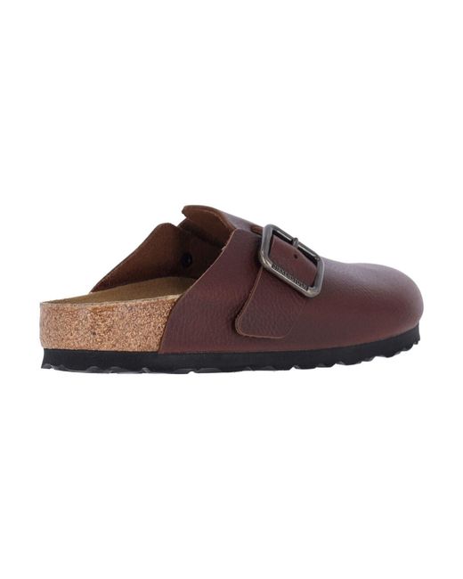Birkenstock Brown Boston Mules for men