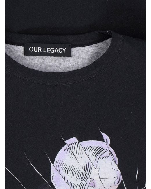 Our Legacy Black New Box T-Shirt for men