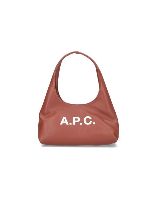 A.P.C. A. P.C. Structured Mini Shoulder Bag With Calciummodified Finish