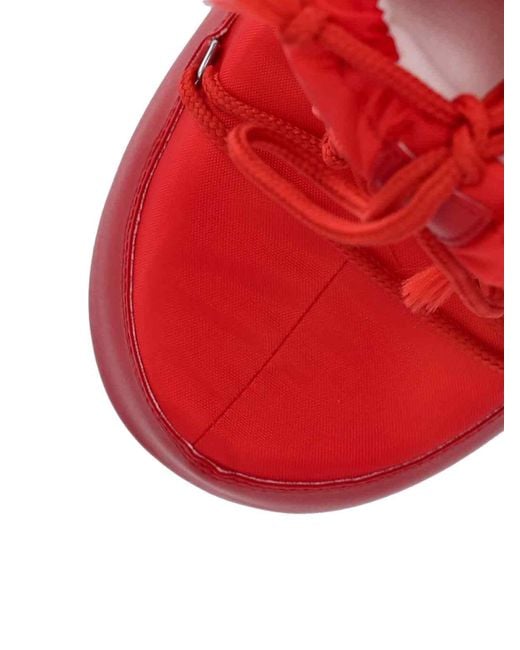 Moon Boot Red 'Icon' Padded Boots
