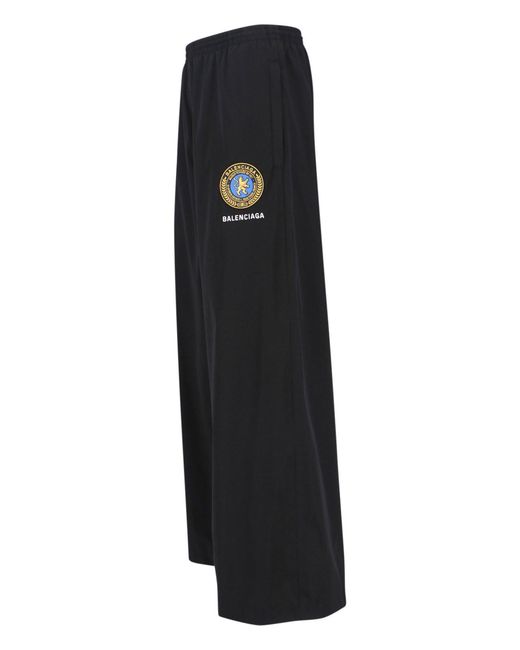 Balenciaga Black Logo Track Pants for men