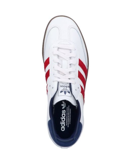 Adidas White 100% Leather Sneakers For for men