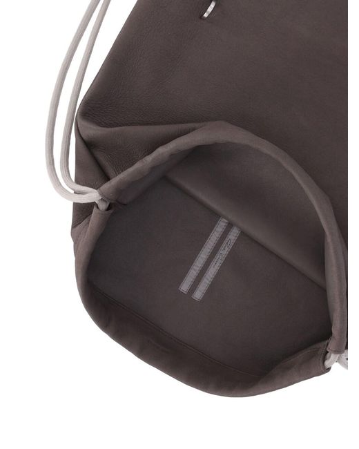 Rick Owens Brown Drawstring Backpack