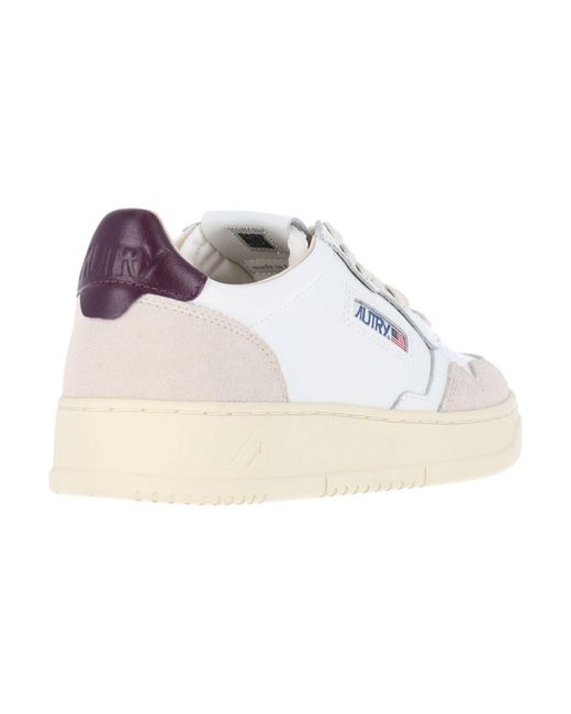 Autry White Leather & Suede Sneaker With Towel Lining for men