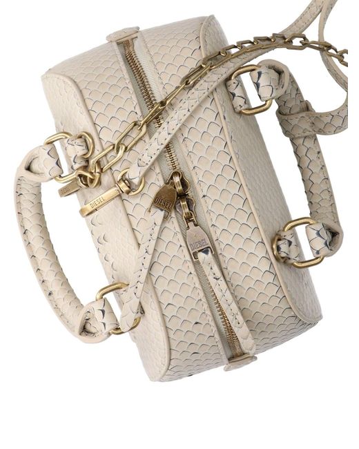 DIESEL White Shoulder Bag "1Dr Dome"