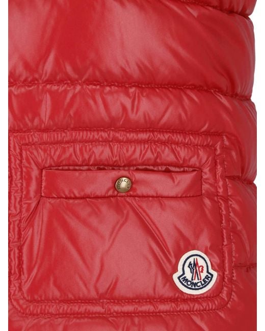 Moncler Red Padded Gilet "Frelon"
