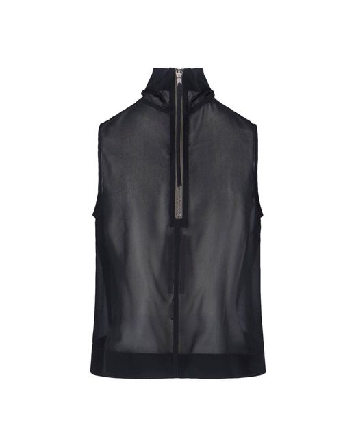Rick Owens Blue 'Jumbo' Silk Top