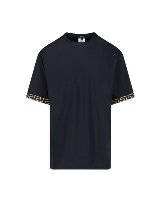 T-Shirt Sportiva "Greca" di Versace in Blue da Uomo