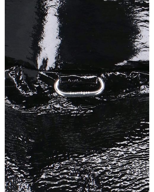 Piumino Crop In Vinile di Courreges in Black
