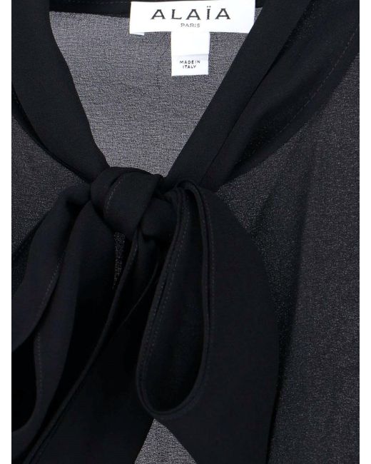 Alaïa Black Lavallière Shirt