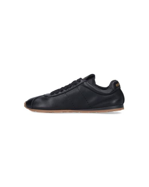 Sneakers In Nappa Di Agnello "Plume" di Miu Miu in Black
