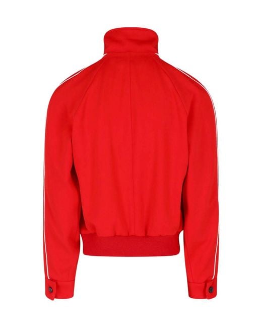 Marni Red Zip-Up High Neck Wool Jacket for men