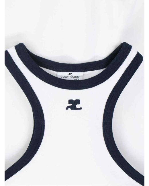 Courreges White Racerback Mini Dress