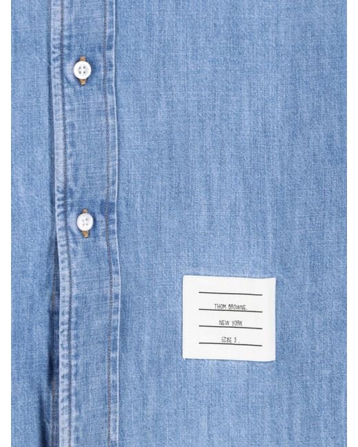 Thom Browne Blue Shirt “Armband” for men