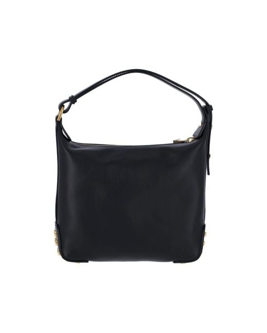 Tod's Black Shoulder Bag Metal Dots