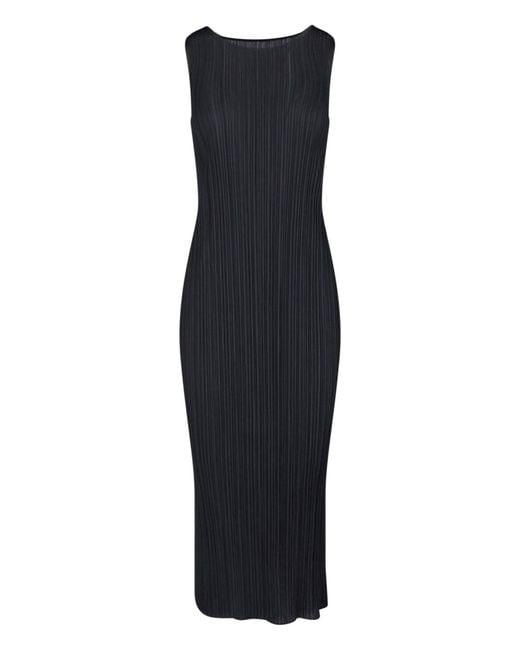 Pleats Please Issey Miyake Blue Pleated Midi Dress