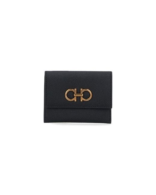 Ferragamo Black Wallets Calf Leather