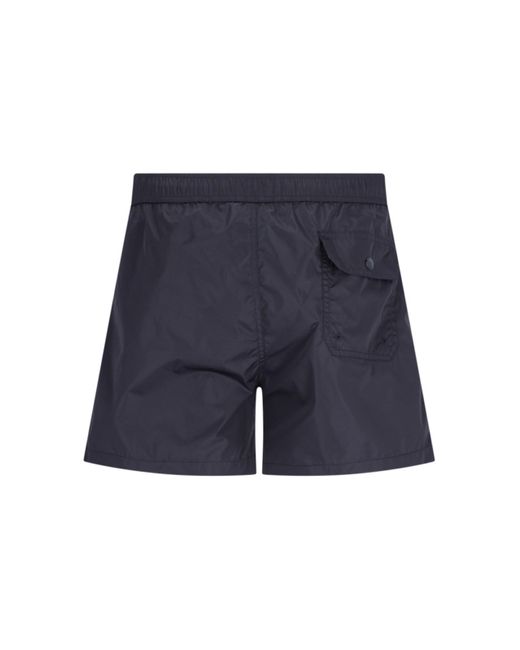 Moncler Blue Logo Swim Shorts for men