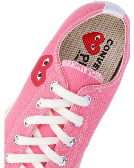COMME DES GARÇONS PLAY Pink "Converse Chuck 70" Low Top Sneakers