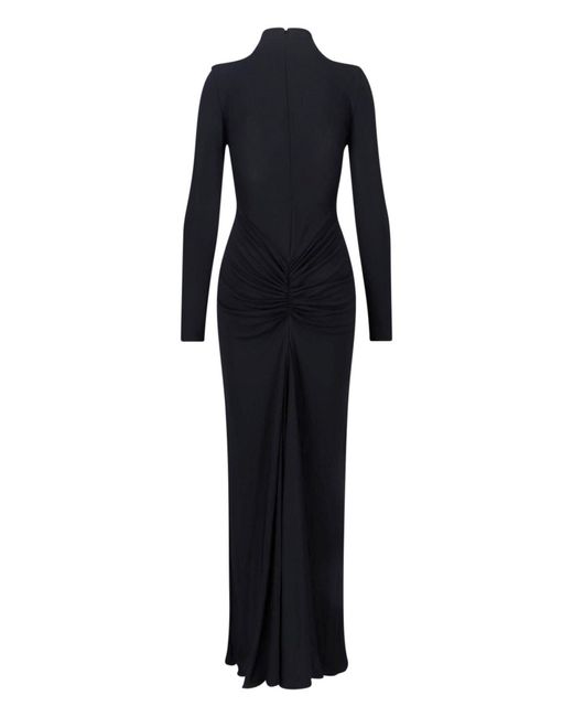Alaïa Blue Draped Maxi Dress