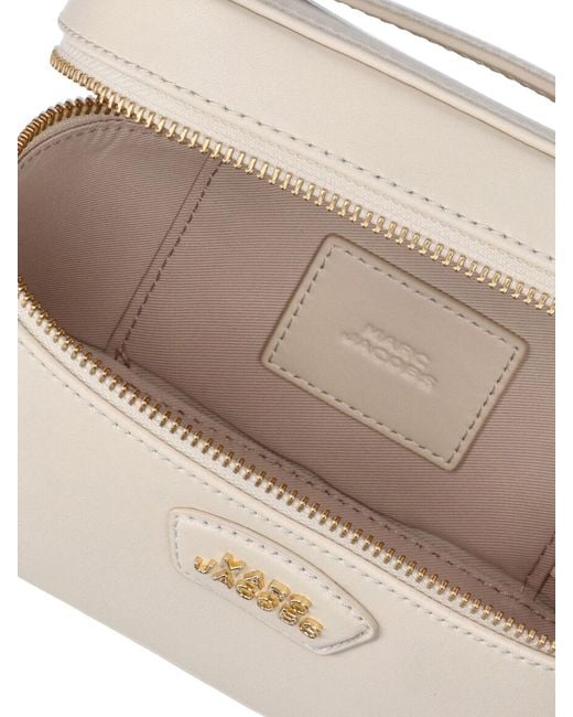 Marc Jacobs White Split Cow Leather Shoulder Bag With Polyurethane Coating