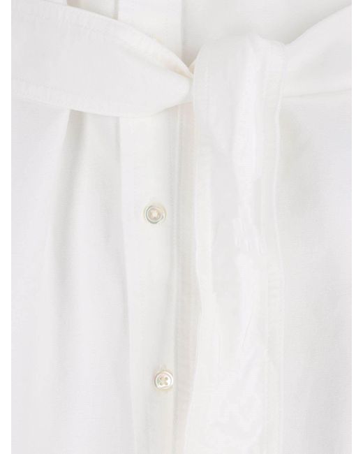 Abito Midi Chemisier di Polo Ralph Lauren in White