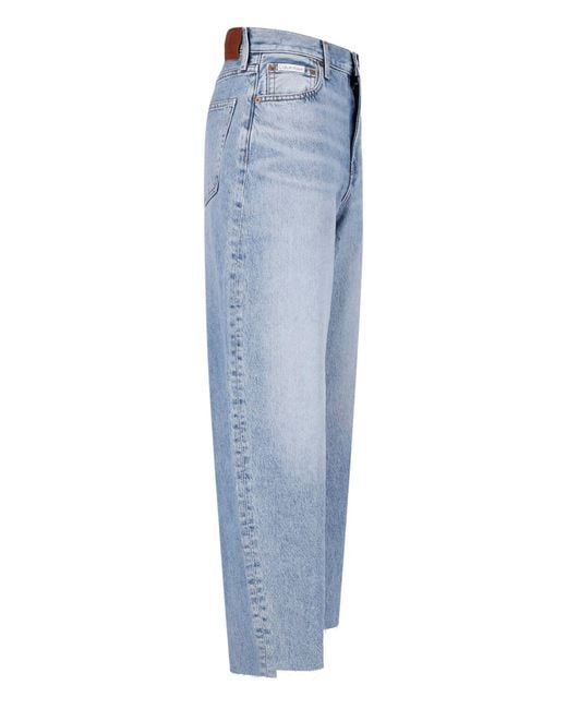 Calvin Klein Blue High-Waist Wide-Leg Jeans