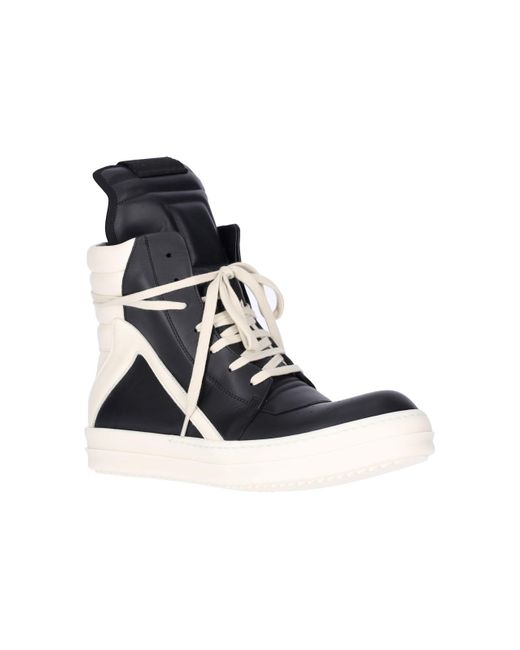 Rick Owens 'geo Basket' High-top Sneakers in White for Men | Lyst