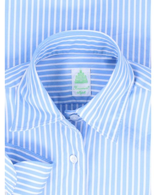 Finamore 1925 Blue Classic 'ivana' Shirt