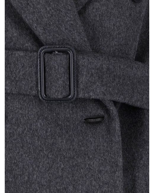 Tagliatore Black Double-Breasted Coat "Jole"