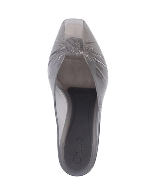 Chloé Gray Mules "Jelly"