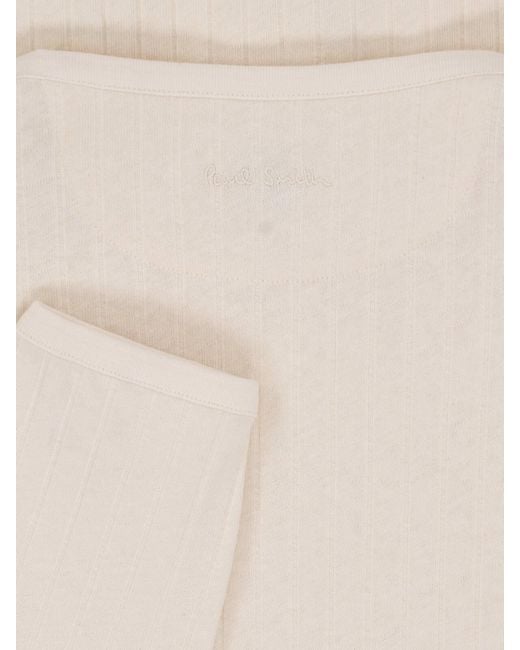 Paul Smith White Linen Blend Sweater for men