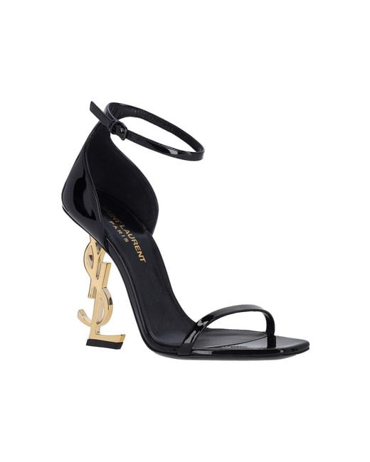 Saint Laurent White "Opyum" Sandals