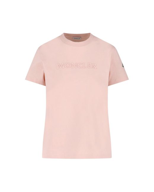 Moncler Pink Logo T-Shirt