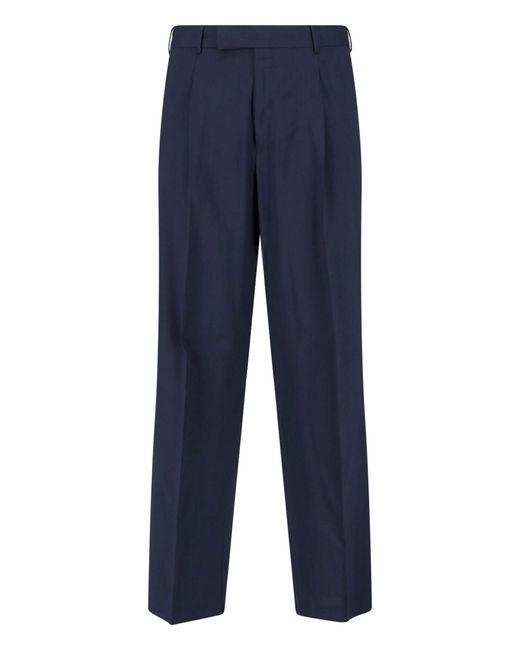 PT Torino Blue Wool Pants for men