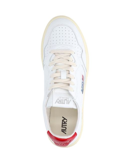 Autry White Low-Top Sneakers With Rounded Toe for men