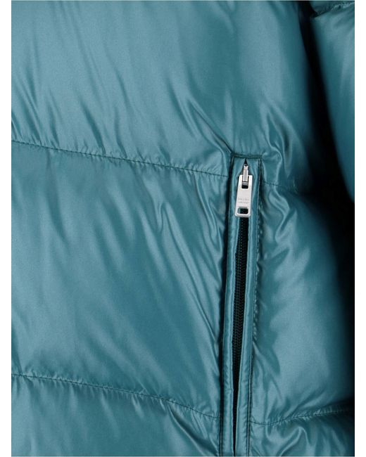 Prada Blue Logo Padded Down Jacket for men