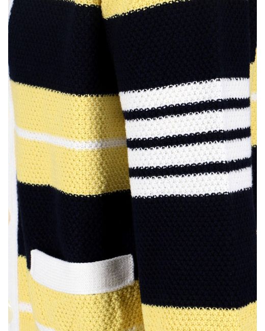 Thom Browne Black Striped Cardigan for men
