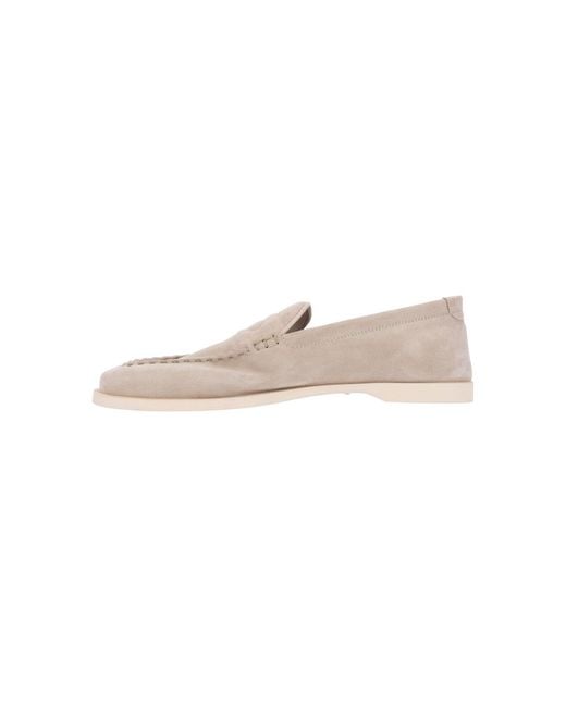 John Lobb White Flat Shoes Leather for men