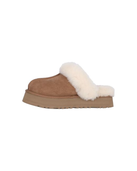 Ugg White Mules Platform "tazz"