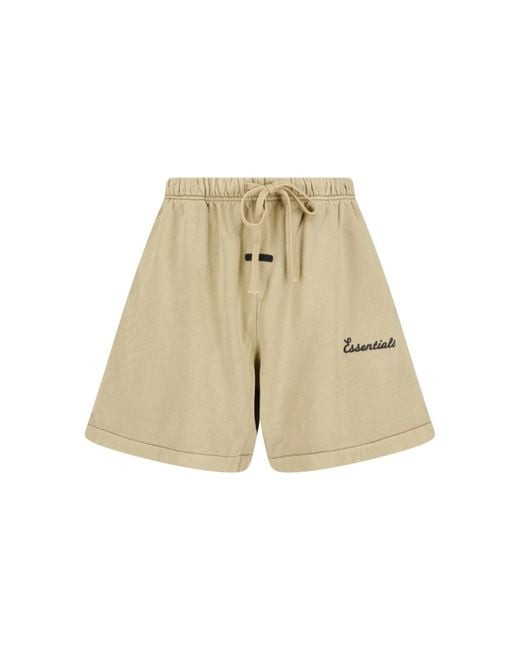 Fear Of God Natural Sport Shorts Logo for men