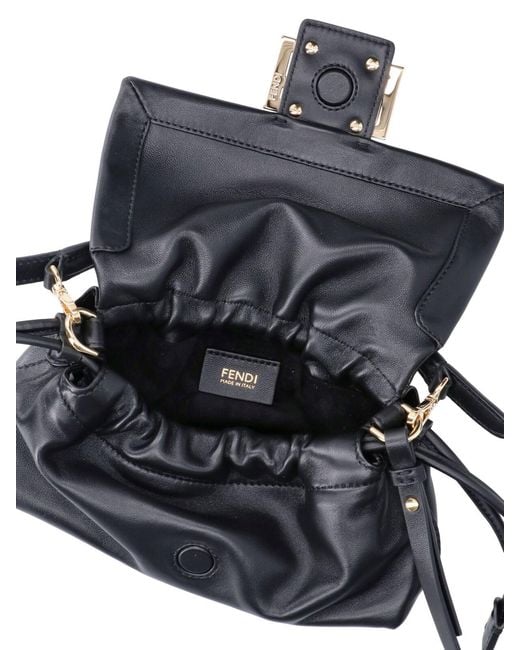 Fendi Blue Small Shoulder Bag "Baguette Soft"